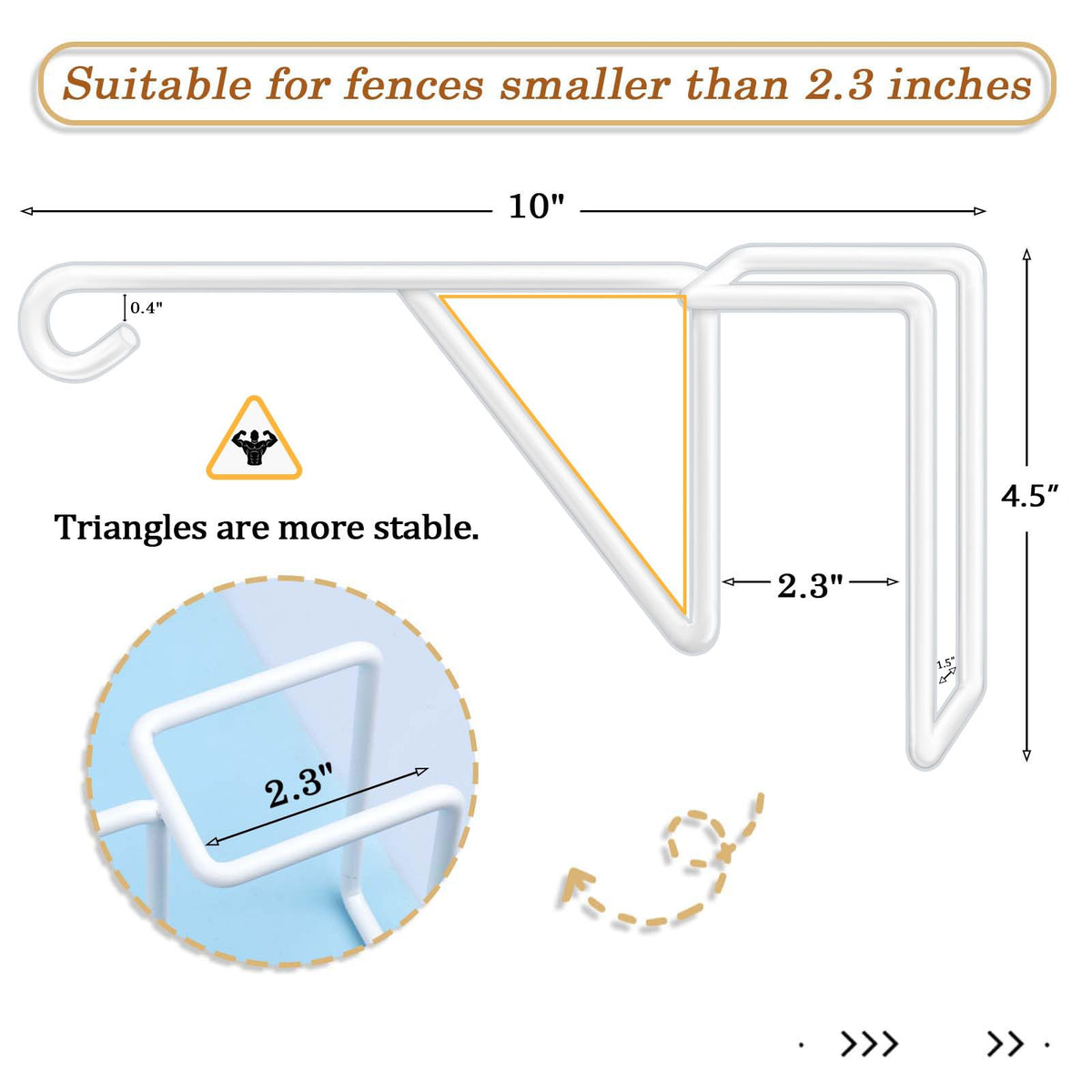 Gicare triangular-structure detail showing stable outdoor hanging performance.