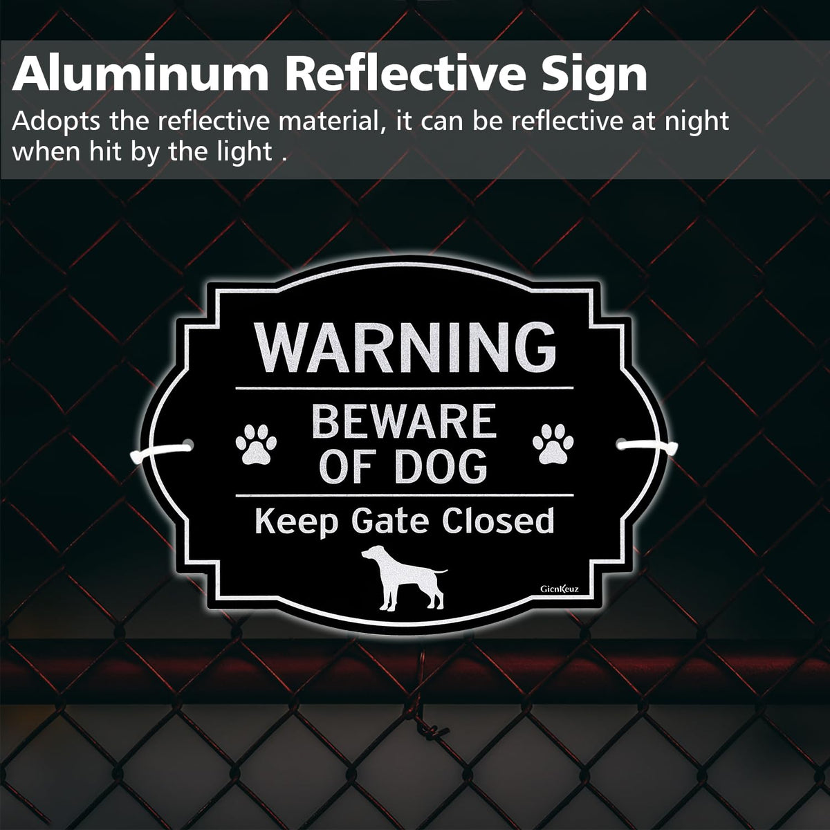 GicnKeuz outdoor durable sign; sturdy signage resisting graffiti and weather