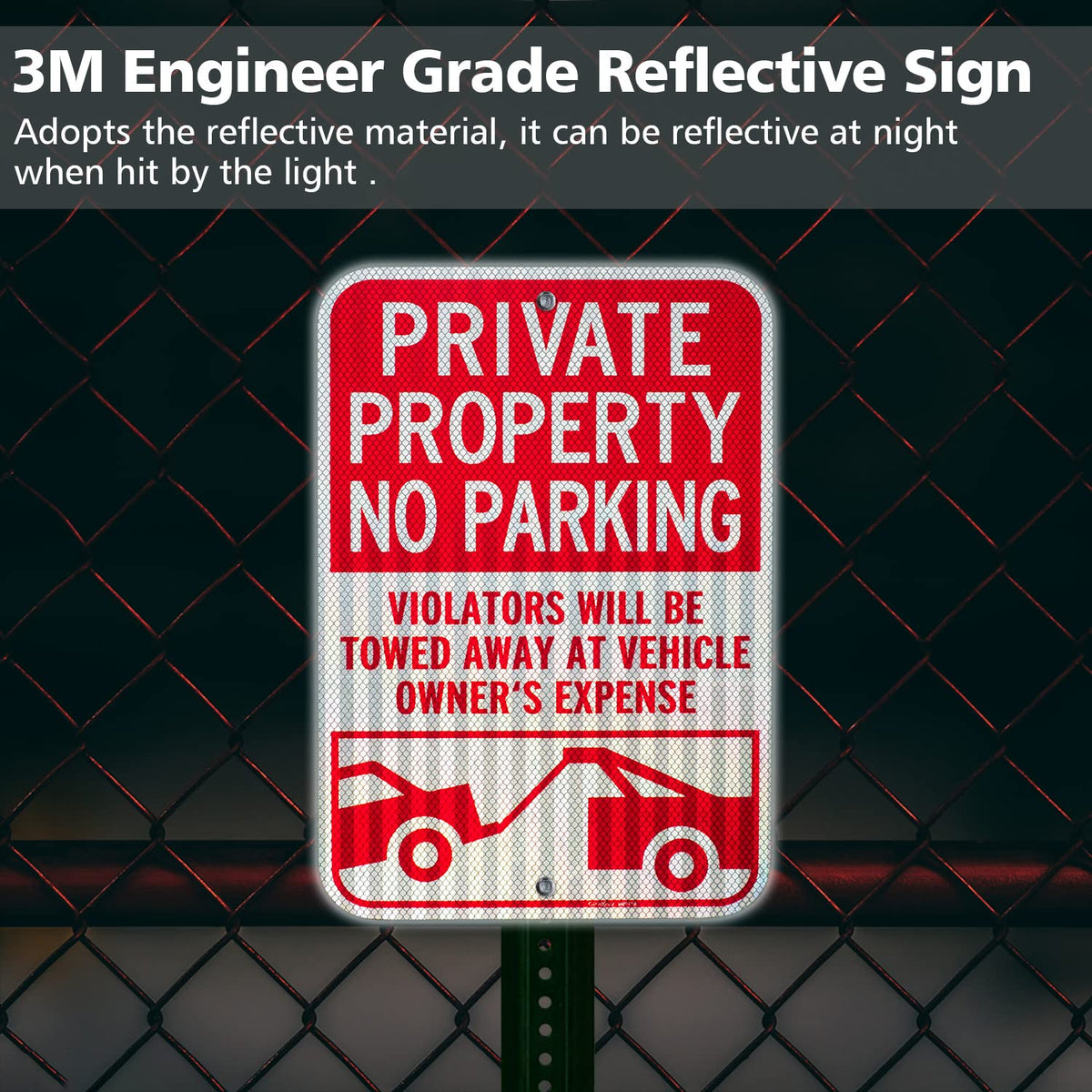 GicnKeuz 18x12 sign demonstrates outdoor durability in sun and rain.