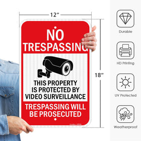 GicnKeuz private property sign 18x12 wall-mount outdoor use