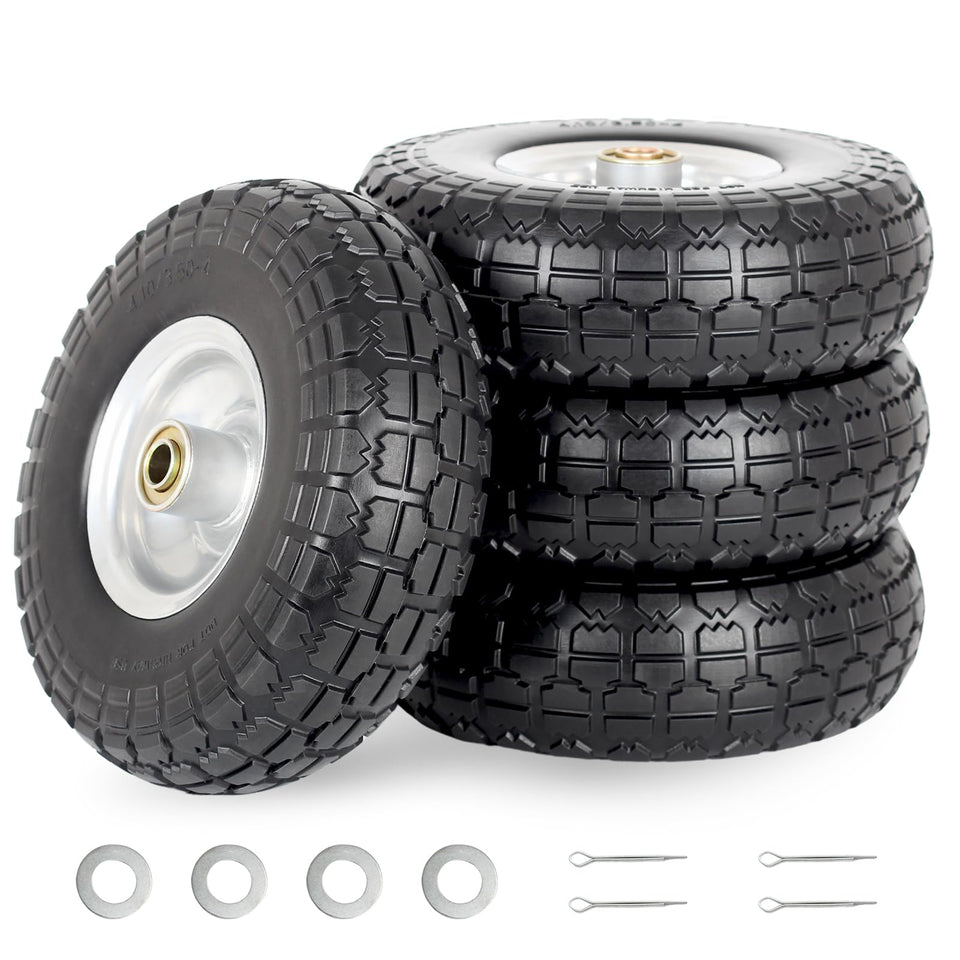 GICOOL 10-inch solid tire wheel for puncture-proof cart performance