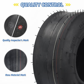 GICOOL 11x4.00-5 tubeless tire tread detail showing four-ply build