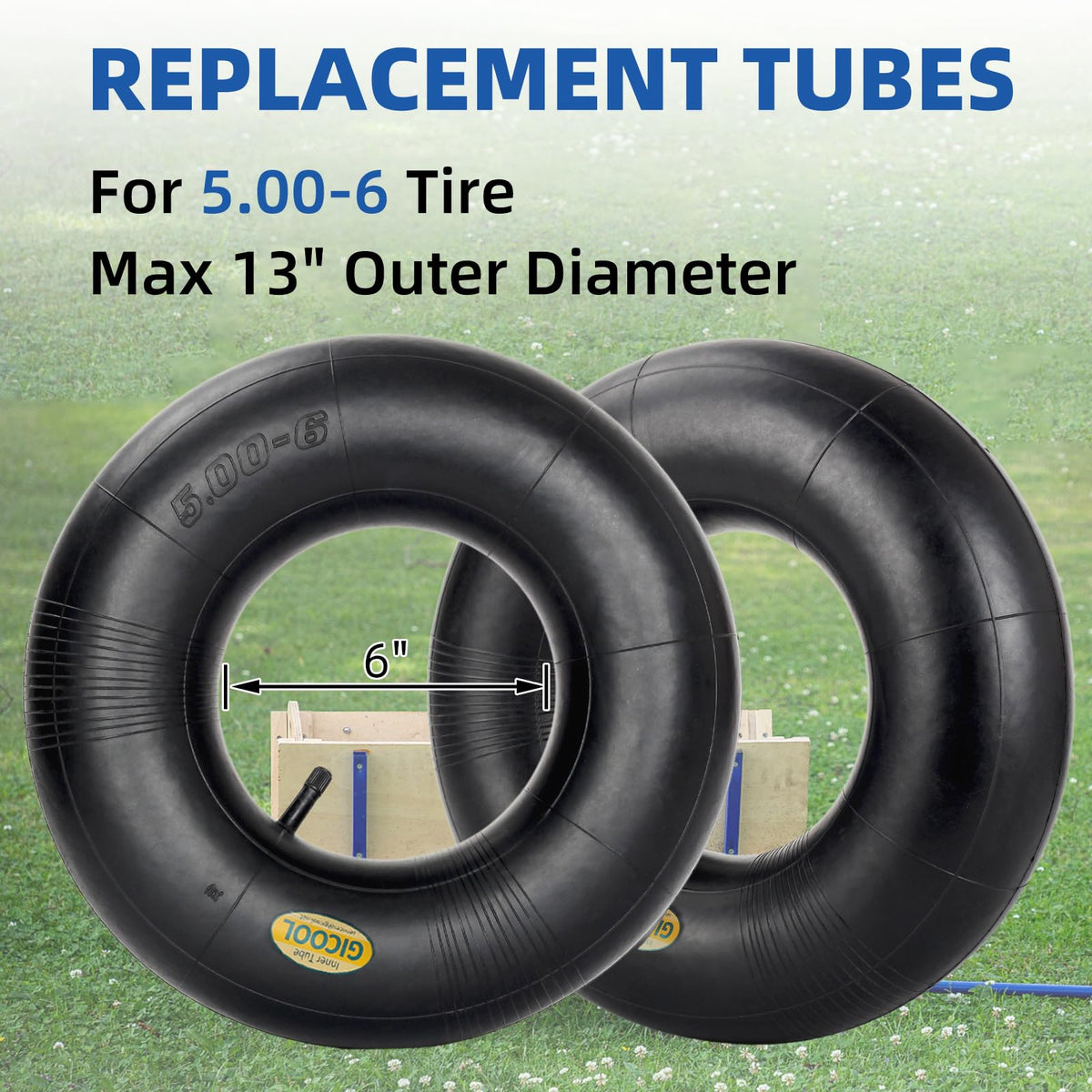 GICool inner tube two-pack packaging showing contents and brand