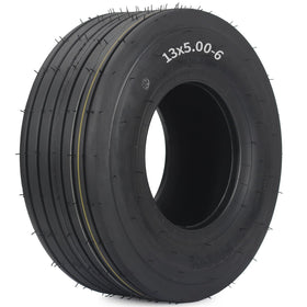 GICOOL 13x5-00-6 tubeless tire with straight rib tread for lawn-friendly grip