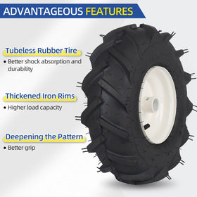 GICOOL 13x5-6 tiller tire mounted demonstrates tubeless ease