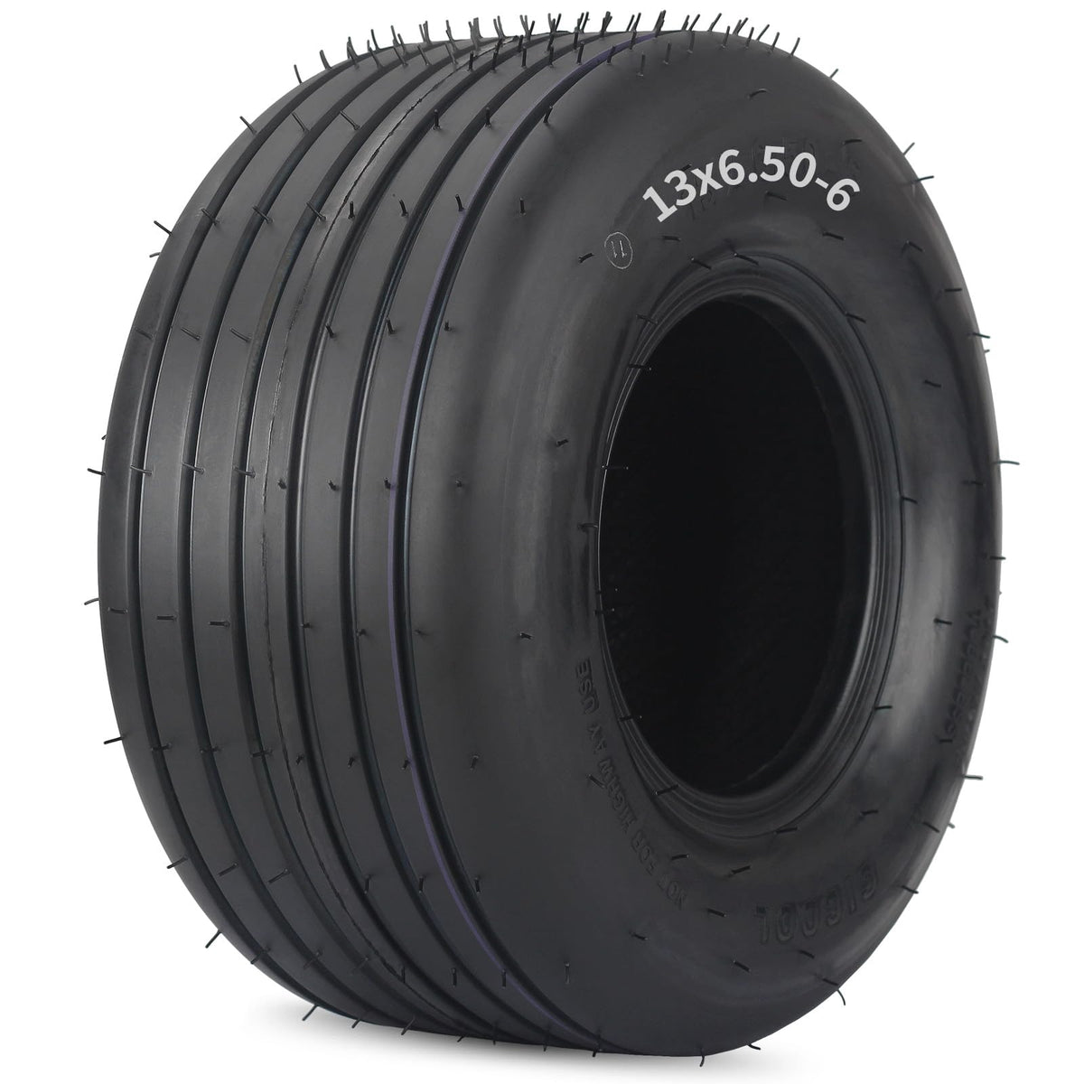 GICOOL 13x6.50-6 tubeless lawn tire for riding mowers offers a stable ride and turf-friendly design