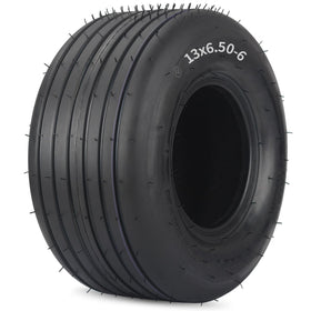 GICOOL 13x6.50-6 tubeless lawn tire for riding mowers offers a stable ride and turf-friendly design