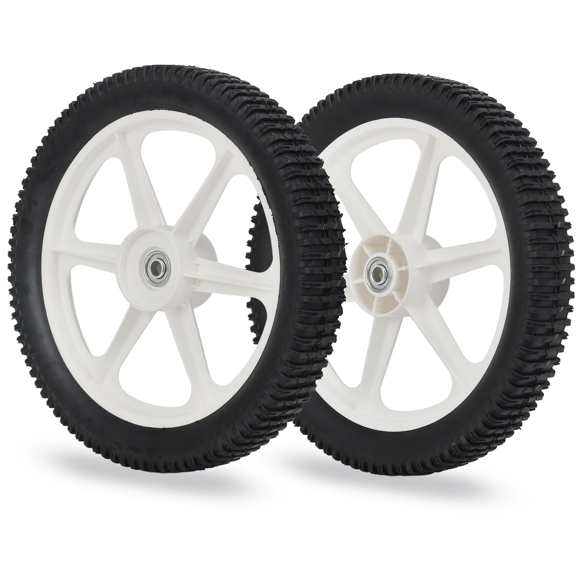 GICOOL 14x2 rubber tire side view for durable lawn mower wheels and improved stability
