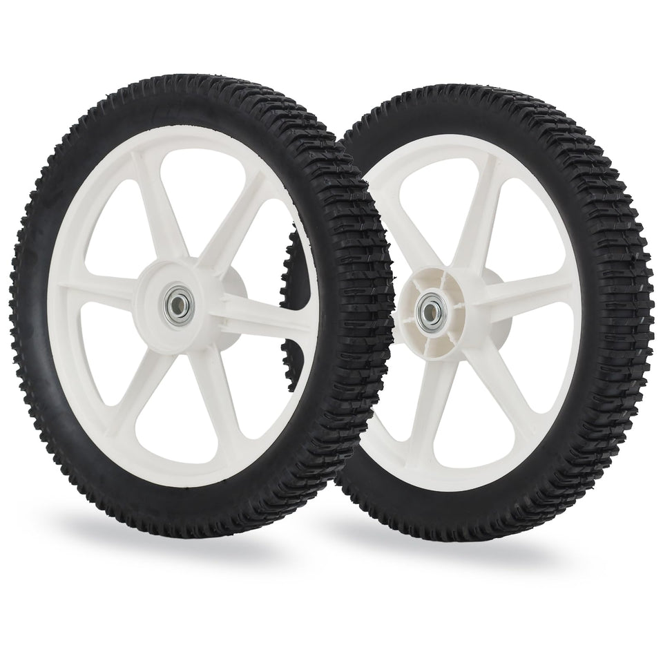 GICOOL 14x2 rubber tire side view for durable lawn mower wheels and improved stability