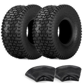 GICOOL 15x6.00-6 tire and inner tube set for front mower wheels.