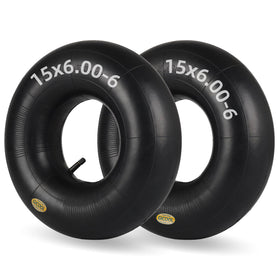 GICOOL 15x6.00-6 inner tube two-pack for lawn equipment, easy replacement.