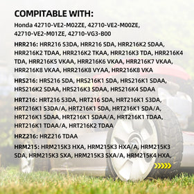 Pack of two GICOOL rear wheels for easy mower maintenance and replacements