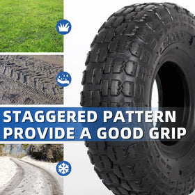 GICOOL two-pack replacement tire and tube set ready for install