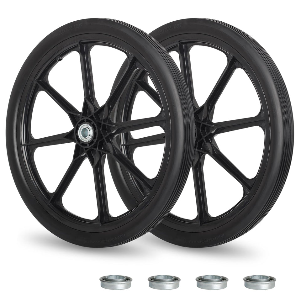 GICOOL 20x2 flat-free tire side view for durable, puncture-free cart performance