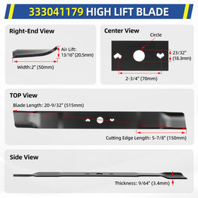 GICOOL 2-in-1 blade enables bagging and side discharge.