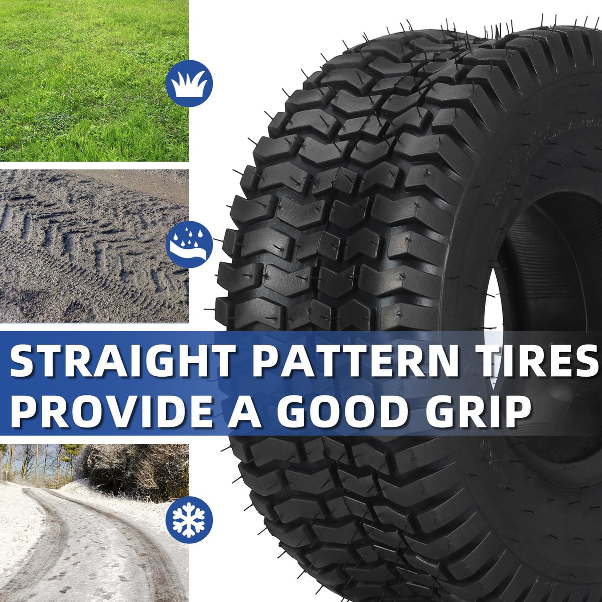 GICOOL tire and tube set supports up to 300 lbs at 14 psi.