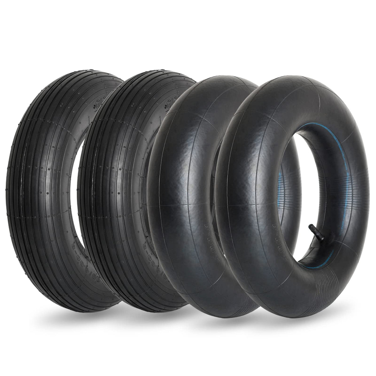 GICOOL 4.80/4.00-8 tire side view with rugged tread for heavy-duty use