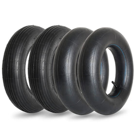 GICOOL 4.80/4.00-8 tire side view with rugged tread for heavy-duty use