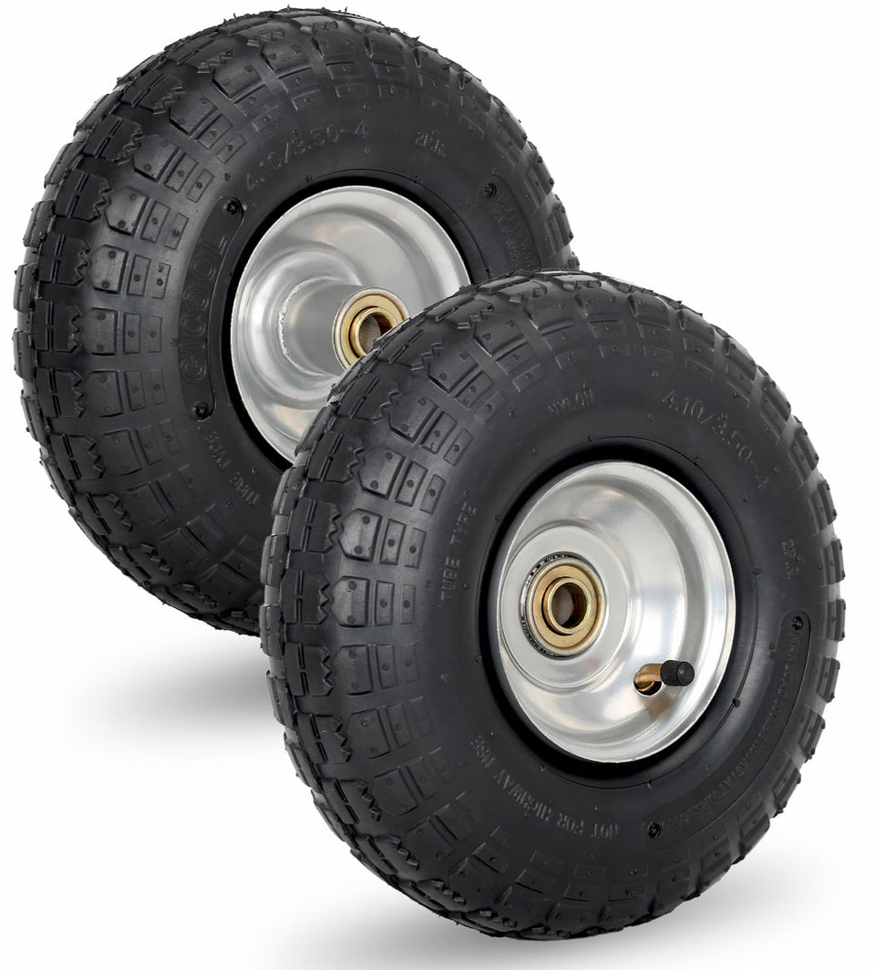 GICOOL 410-350-4 pneumatic tire and wheel for versatile cart replacements