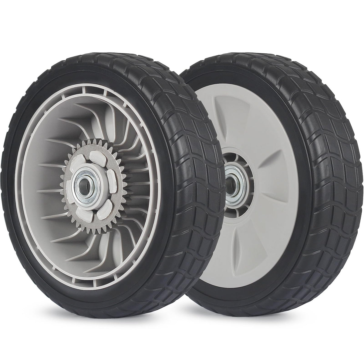 GICOOL 42710-VE2-M02ZE rear wheels pair for Honda walk-behind mowers, 8-inch size, ready to replace worn wheels