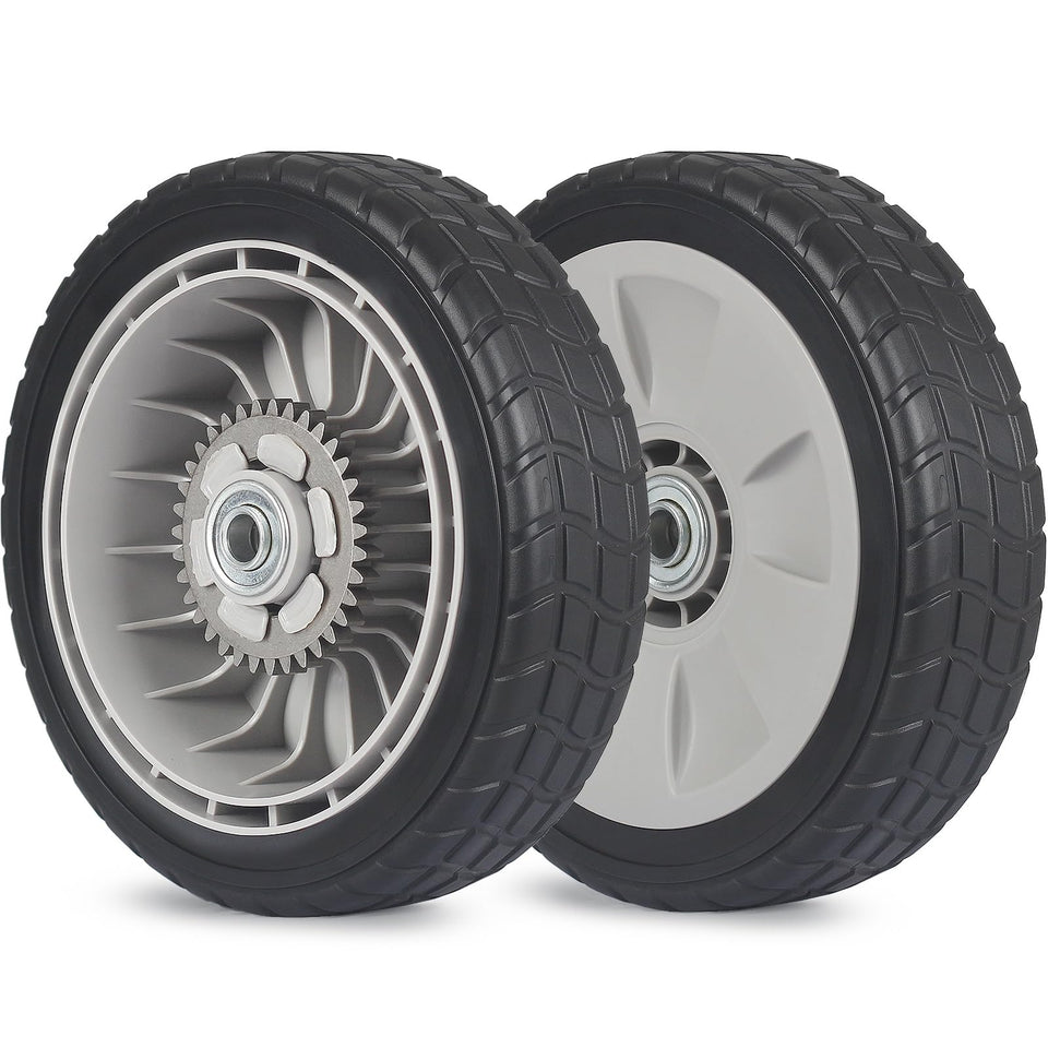 GICOOL 42710-VE2-M02ZE rear wheels pair for Honda walk-behind mowers, 8-inch size, ready to replace worn wheels