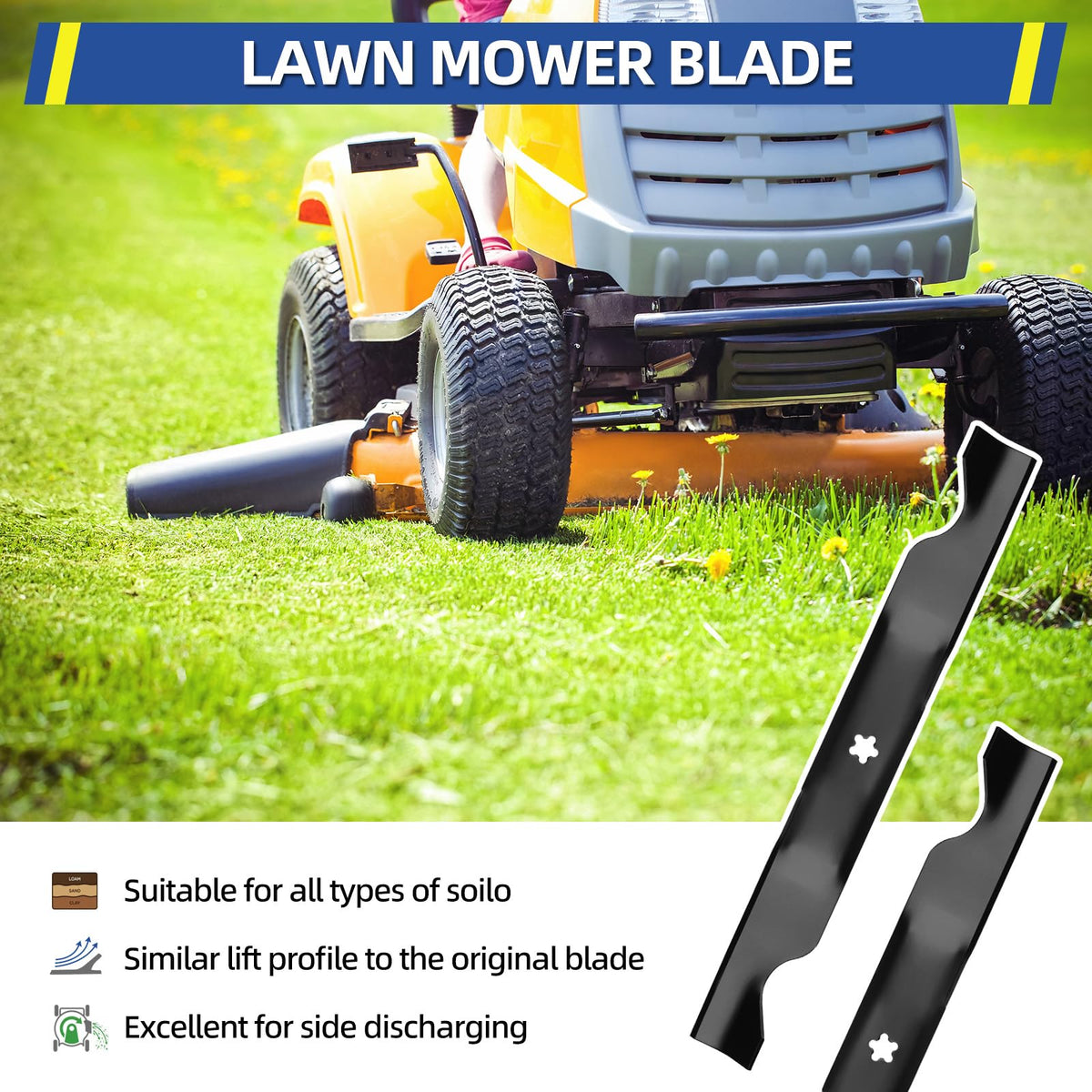 GICOOL blade with 5 star mounting pattern for secure fit.