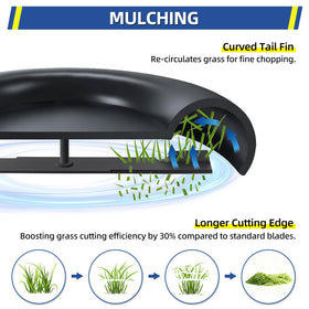 GICOOL mulching blade for Scag SMZ-61 ensures even clippings and smooth operation.