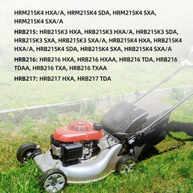 Rear wheel close-up highlighting 8-inch diameter for stable mowing