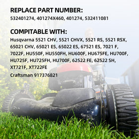 GICOOL wheels replacing Craftsman 917376821 front wheels to restore maneuverability