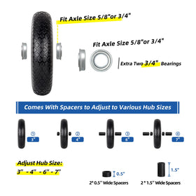 GICOOL adapter kit with spacers for hub length adjustments.