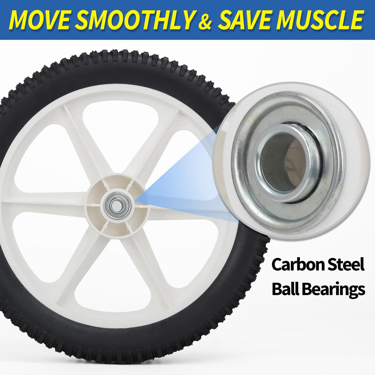 GICOOL axle bore 1-2 inch illustration indicating easy installation with standard axles