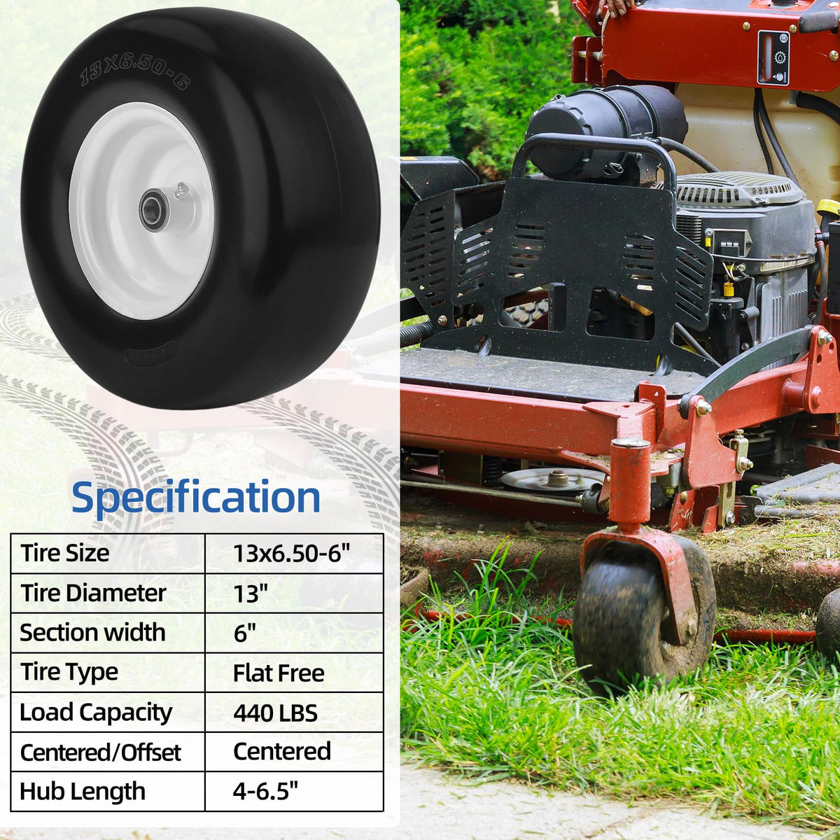 GICOOL 440 lbs dynamic load capability supports demanding lawn tasks