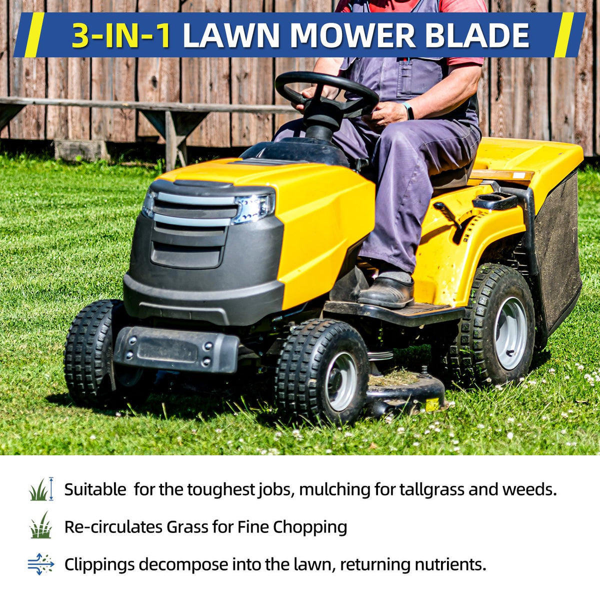 GICOOL GY20850 offers 3-in-1 mulching, bagging, and side discharge options.