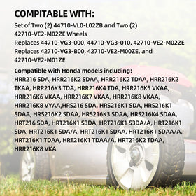GICOOL HRR216 four-pack wheels for quick replacement on Honda mowers.