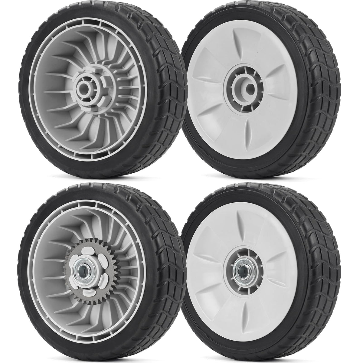 GICOOL HRR216 front wheel 8-inch for easy mower maneuverability on uneven lawns.
