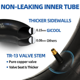 GICOOL inflation valve with thicker seat helps prevent inflation port tearing.