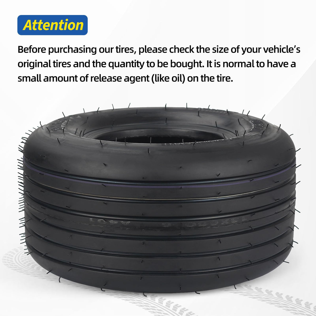 GICOOL 13x6.50-6 tubeless tire fits riding mowers and garden tractors