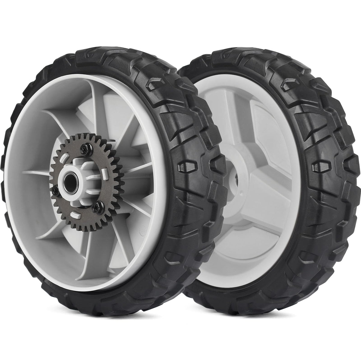 GICOOL 8-inch lawn mower wheel with rugged tread for smoother mowing