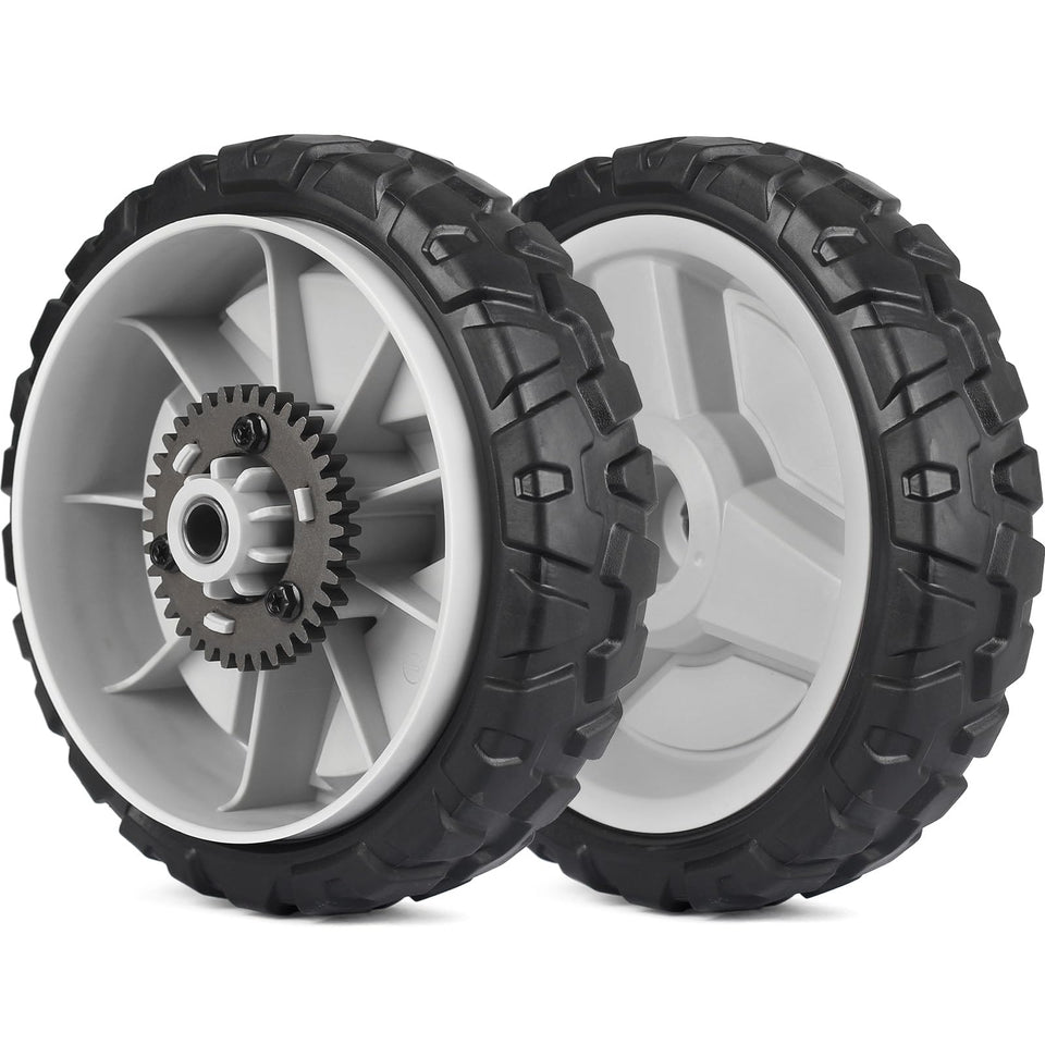 GICOOL 8-inch lawn mower wheel with rugged tread for smoother mowing