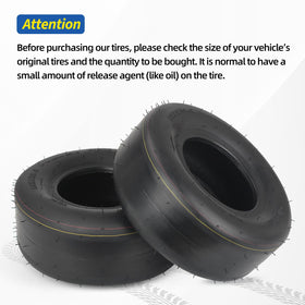 GICOOL pair of lawn-mower tires in packaging ready for upgrade.