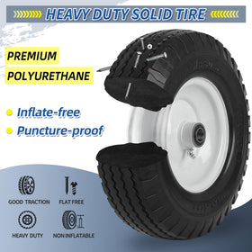 GICOOL PU foam tire is puncture-proof, reducing flats during use.