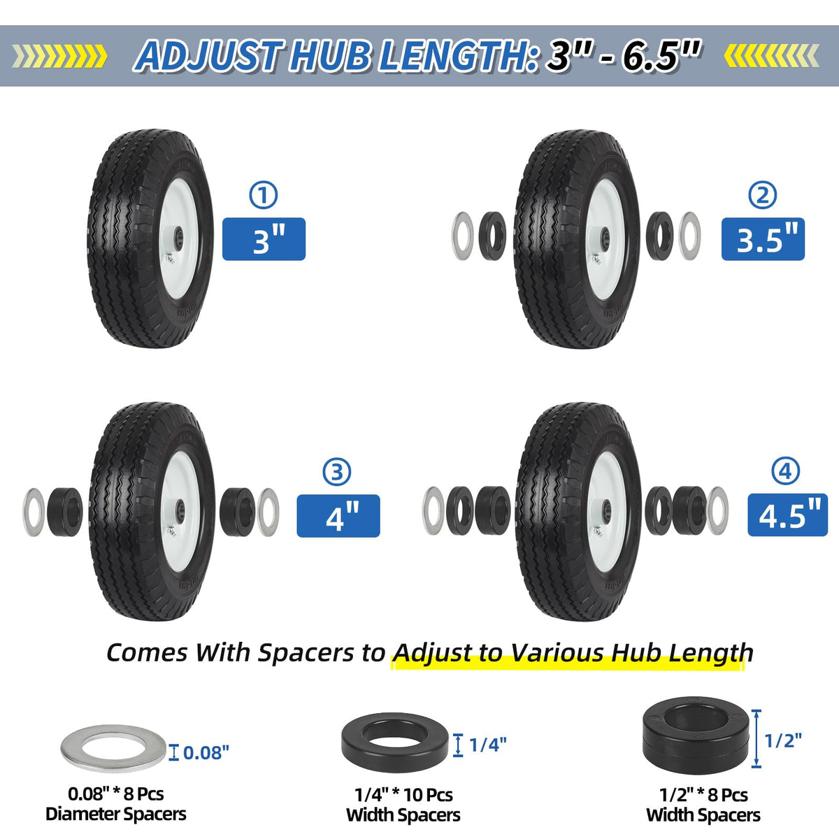 GICOOL reinforced hubs and carbon steel bearings support heavier loads.