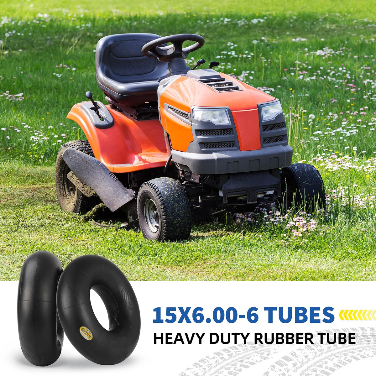 GICOOL ride-on mower inner-tube for reduced downtime during yard work.