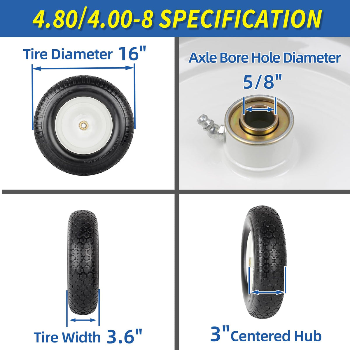 GICOOL solid tire with puncture-proof foam for durable outdoor use.