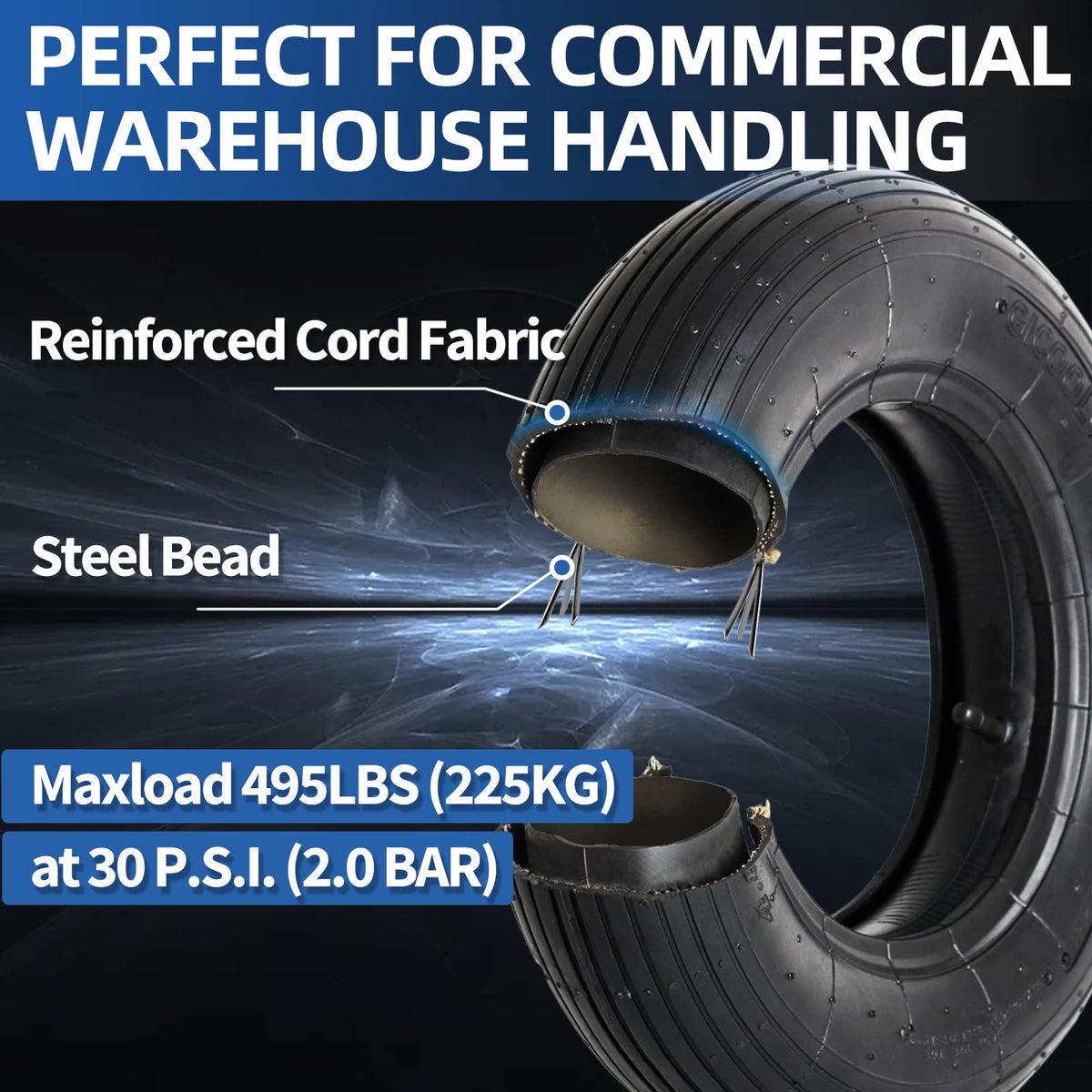 GICOOL straight-grain tire traction on varied surfaces