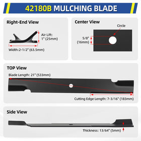 GICOOL STT61-27KA blade improves mowing efficiency with reliable mulching.