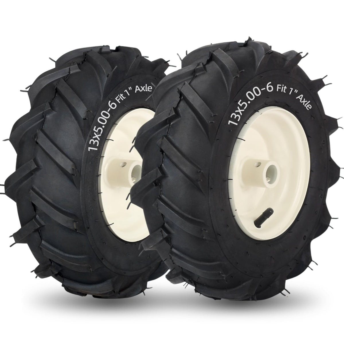 GICOOL tiler tire left wheel 13x5-6 with rugged tread for better traction.