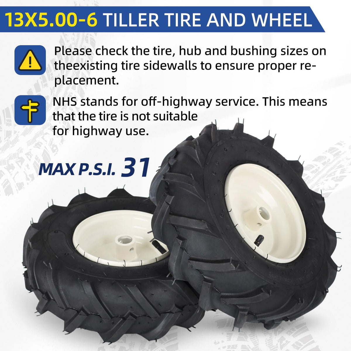 GICOOL tiler tire mounting guide shows correct steps for installation.