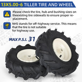 GICOOL tiler tire mounting guide shows correct steps for installation.