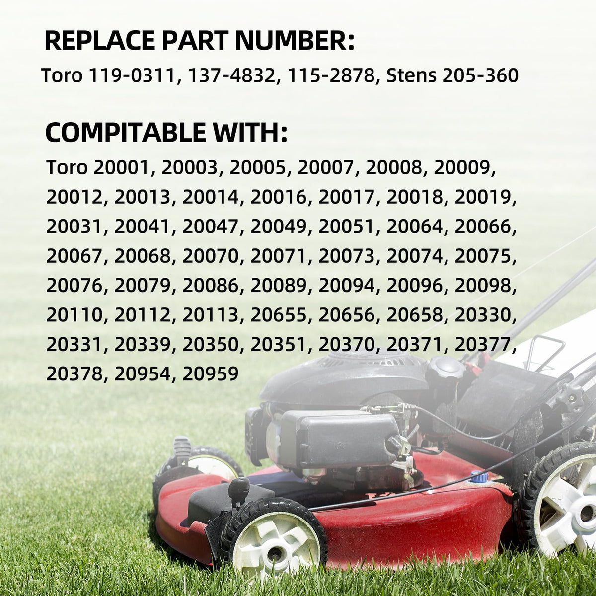 GICOOL Toro 137-4832 replacement wheel for front drive.